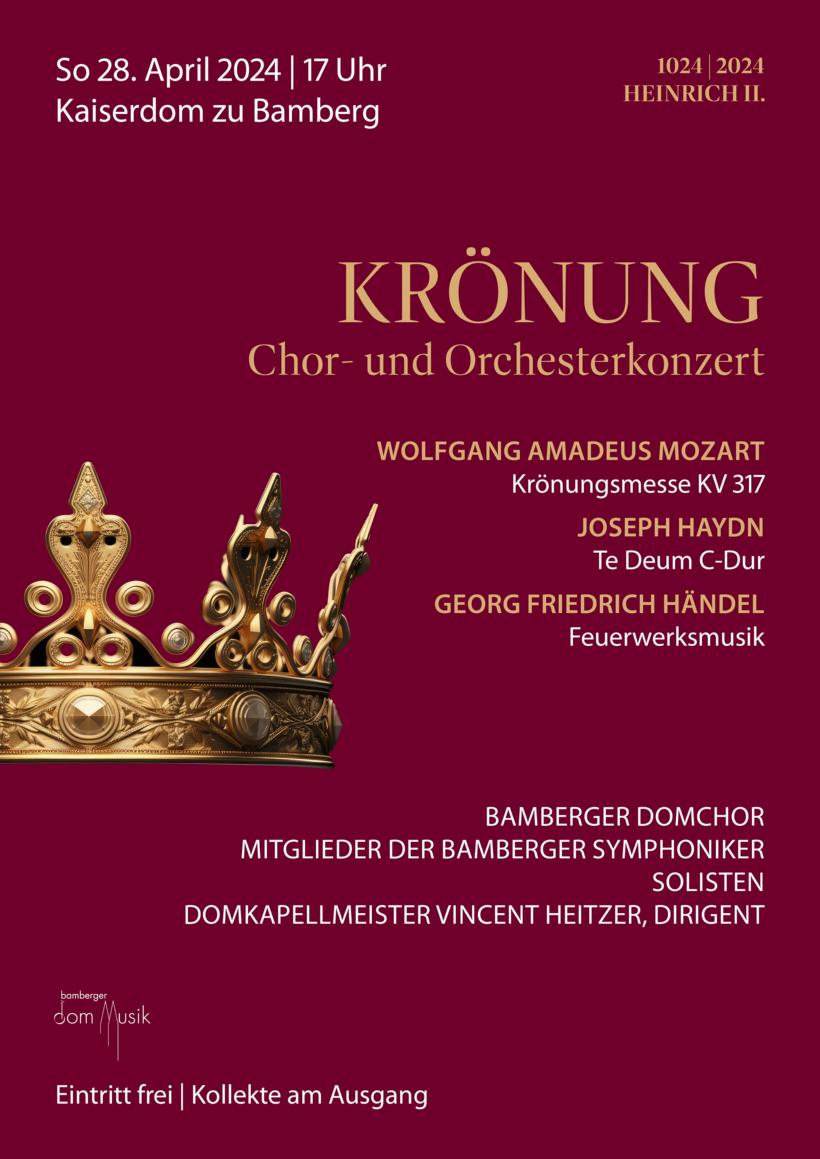 Ende April findet ein großes Orchesterkonzert im Bamberger Dom statt.