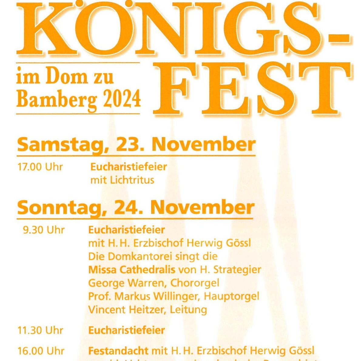 Plakat zum Christkönigsfest 2024