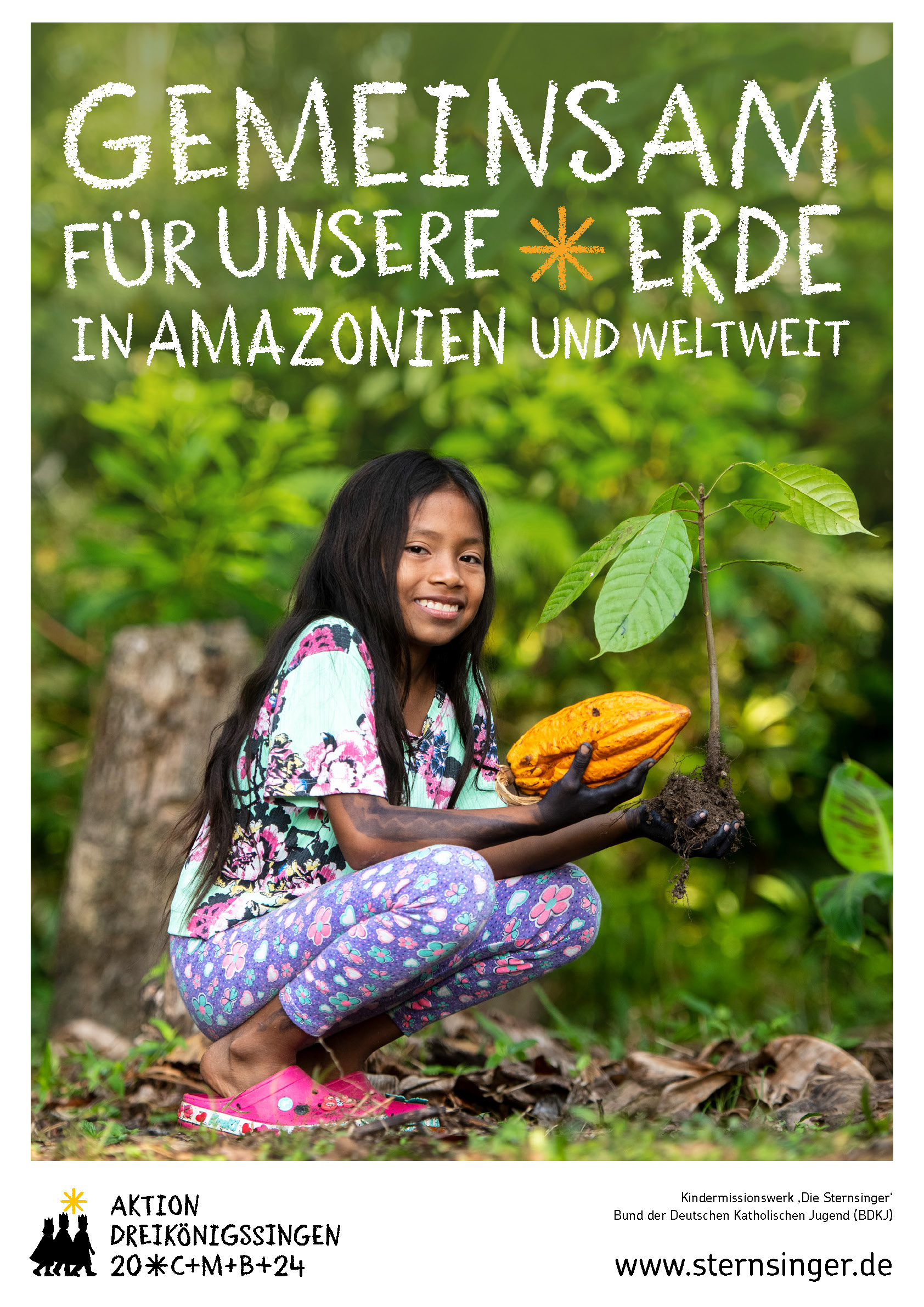 Unter dem Motto „Gemeinsam für unsere Erde – in Amazonien und weltweit“ stehen die Bewahrung der Schöpfung und der respektvolle Umgang mit Mensch und Natur im Fokus der Aktion Dreikönigssingen 2024.