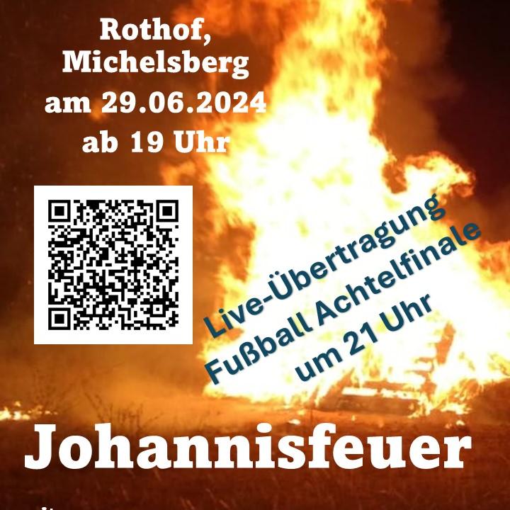 Es ergeht herzliche Einladung zum Johannisfeuer auf dem Rothof.