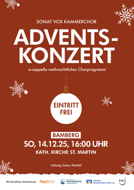 Plakat Adventskonzert Sonat Vox