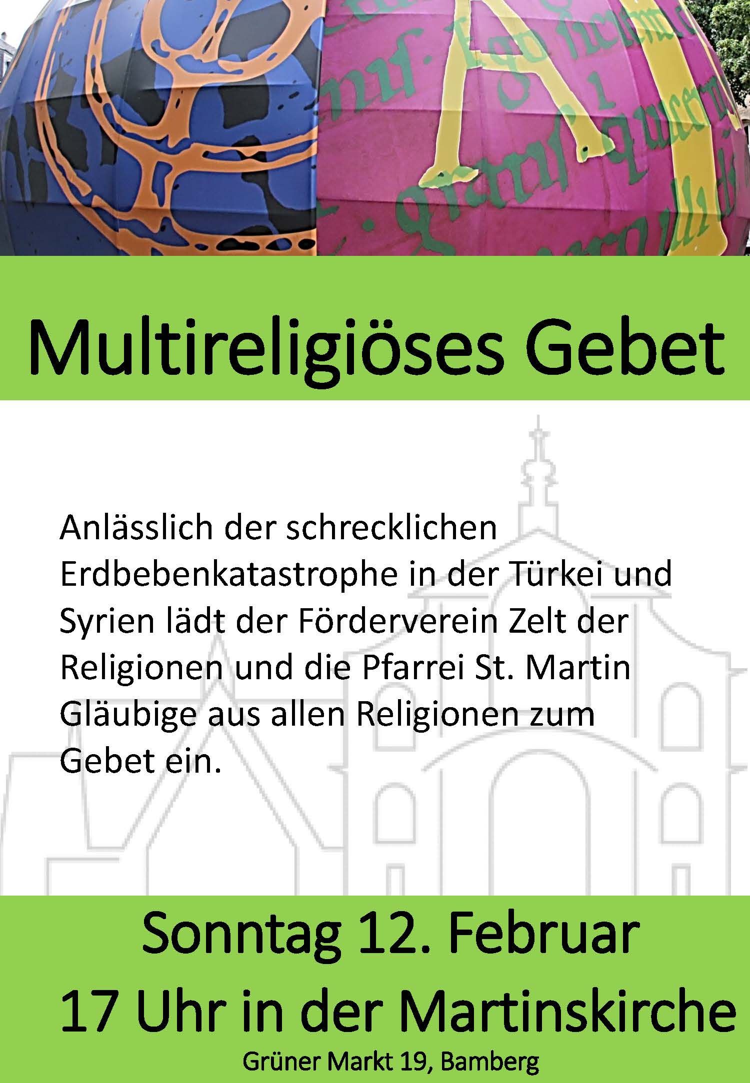 Einladung zum multireligiösen Gebet