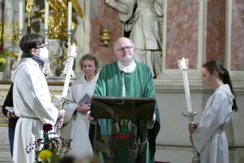 Pfarrer i.R. Matthias Wünsche stand als Sprecher des Betroffenenbeirats im Erzbistum Bamberg dem Gottesdienst vor.