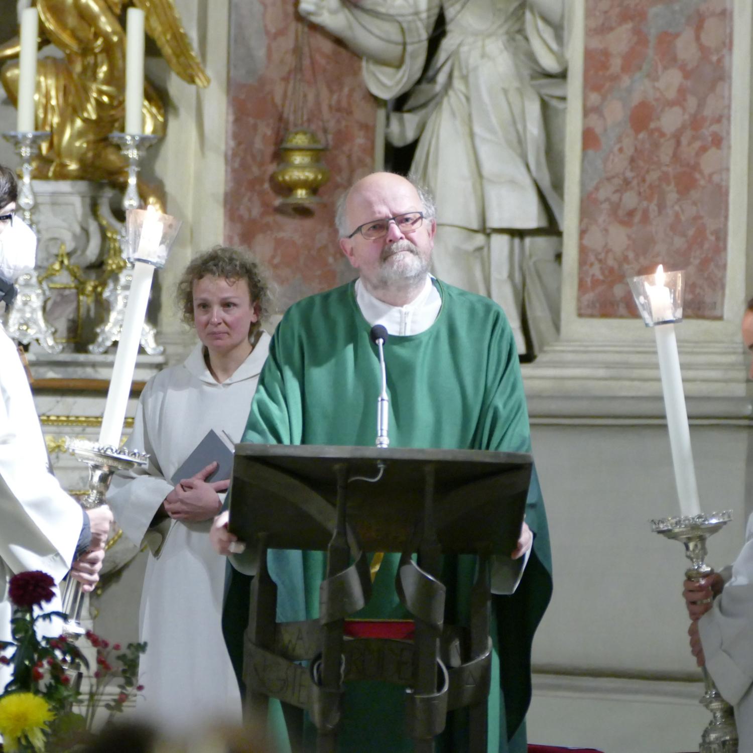 Pfarrer i.R. Matthias Wünsche stand als Sprecher des Betroffenenbeirats im Erzbistum Bamberg dem Gottesdienst vor.