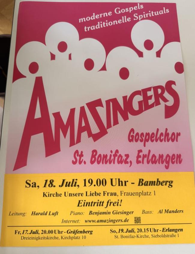 Herzliche Einladung zu Amazing Singers!