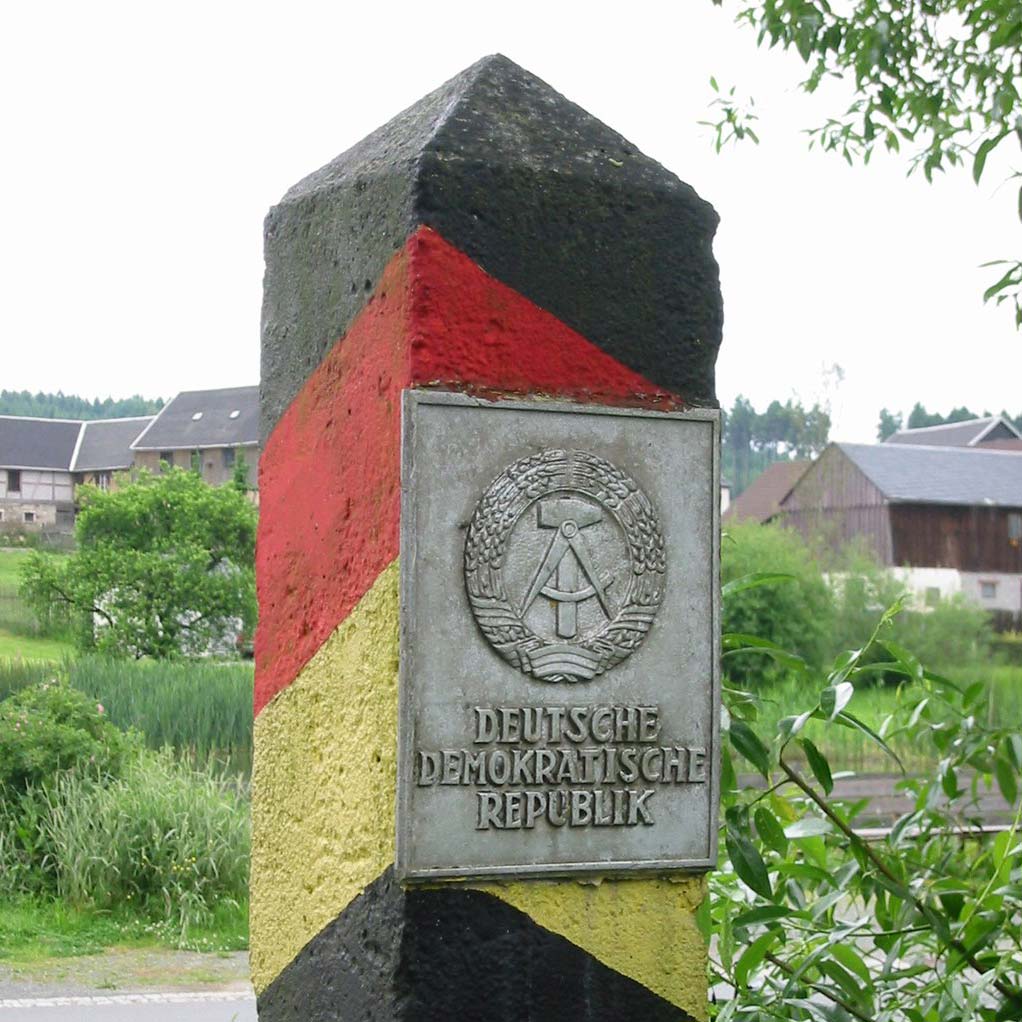 Grenzpfosten der DDR in Mödlareuth