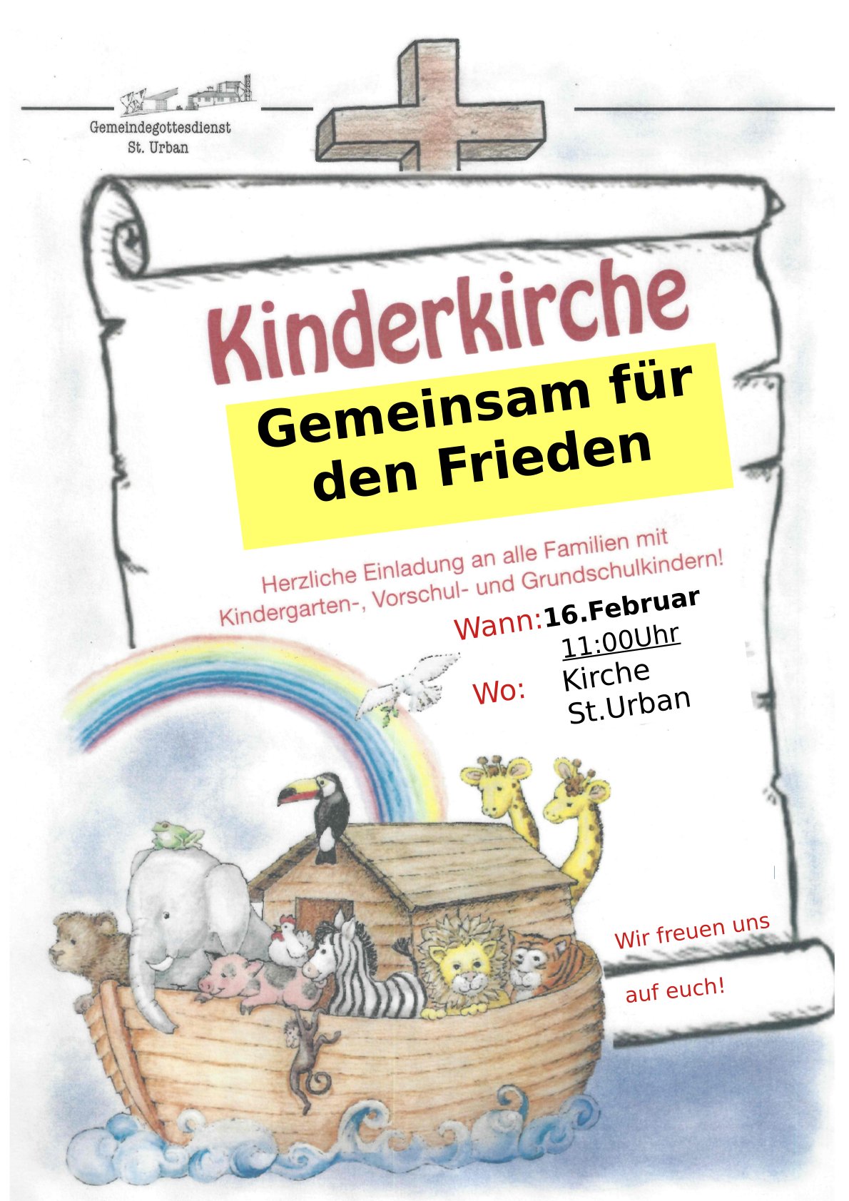 Herzliche Einladung zur Kinderkirche