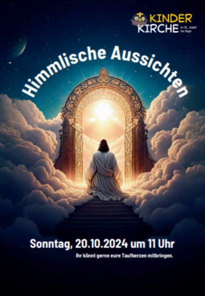 Das Plakat zur Kinderkirche am 20.10.2024