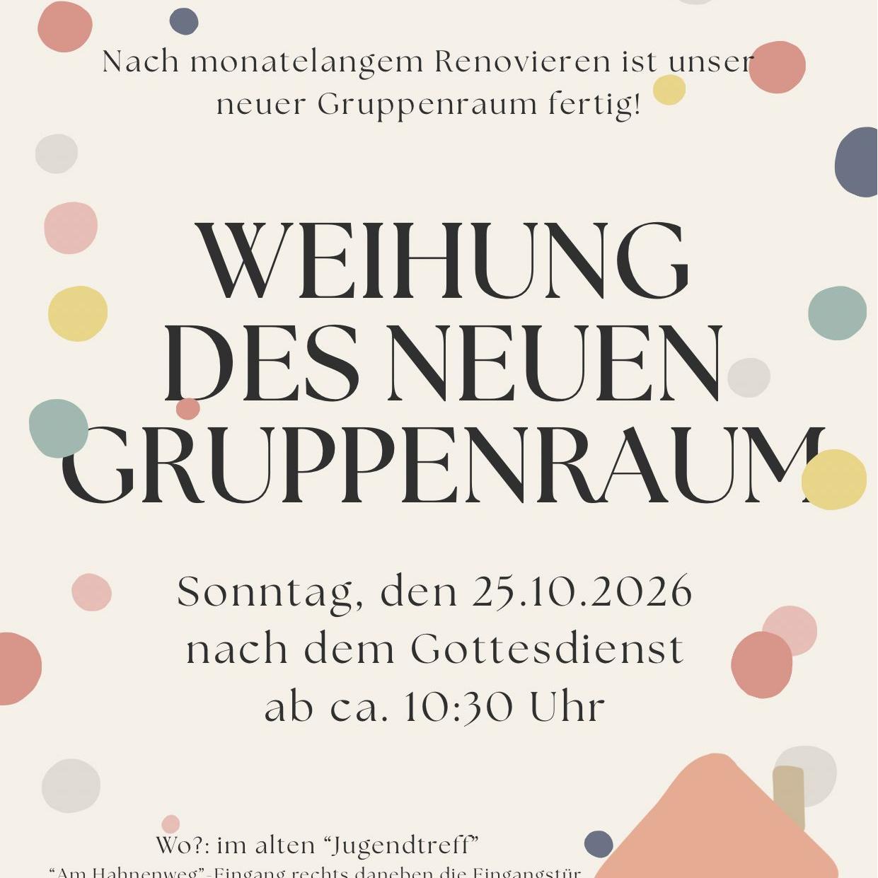 Einweihung Gruppenraum St. Urban