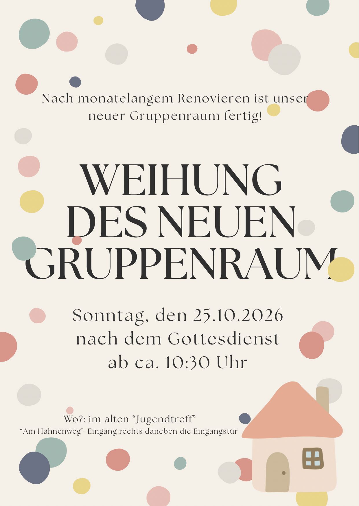 Einweihung Gruppenraum St. Urban