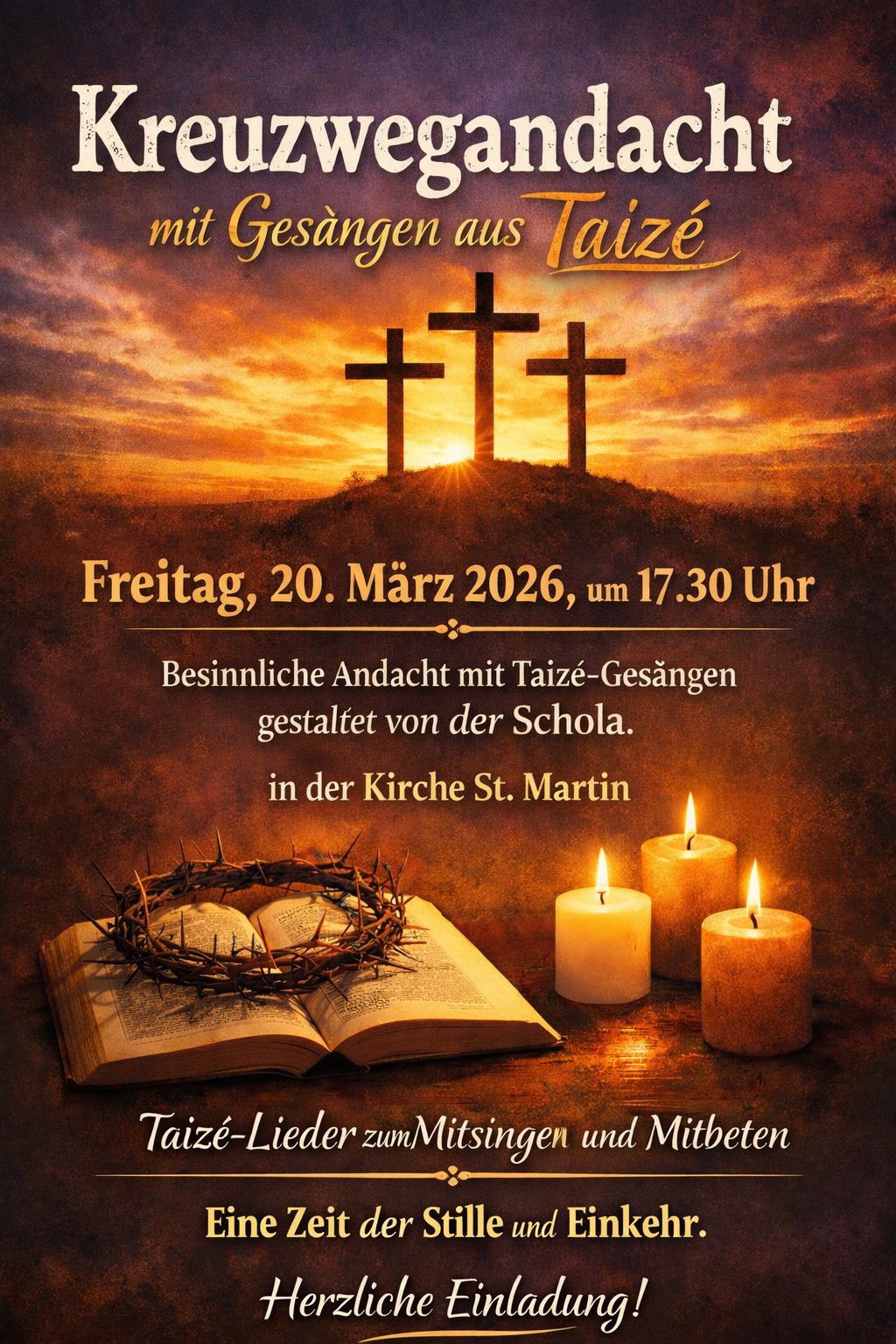 Herzliche Einladung zur Kreuzwegandacht in St. Martin