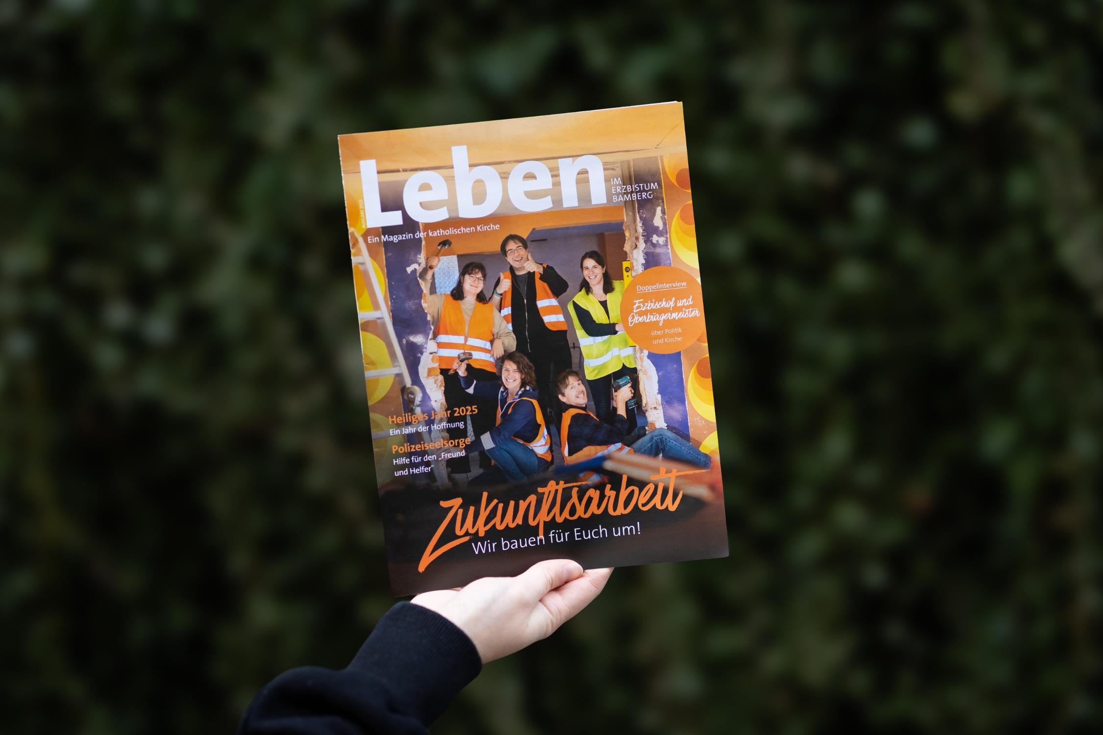 Cover des Bistumsmagazins „Leben im Erzbistum Bamberg“, Ausgabe 25, Zukunftsarbeit