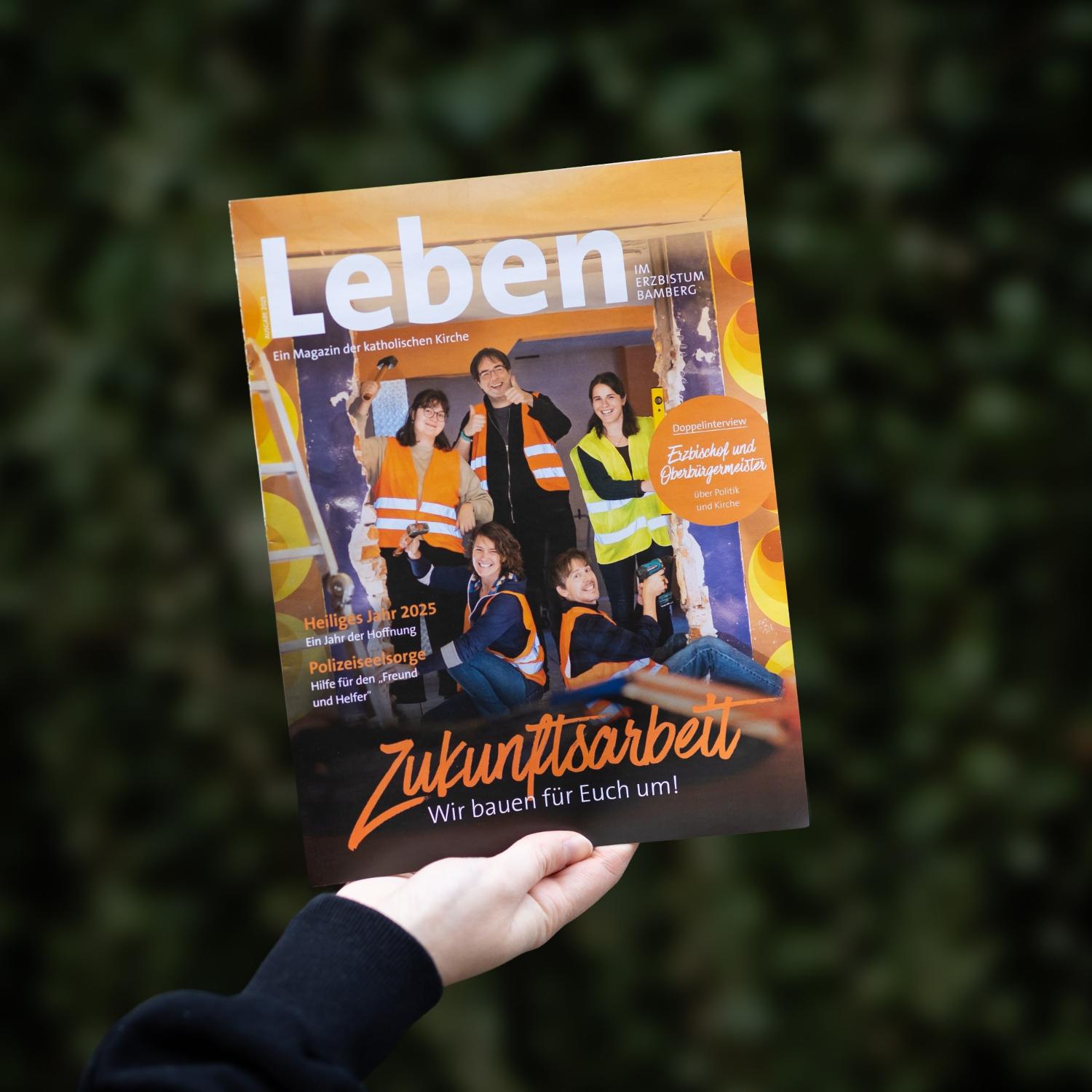 Cover des Bistumsmagazins „Leben im Erzbistum Bamberg“, Ausgabe 25, Zukunftsarbeit