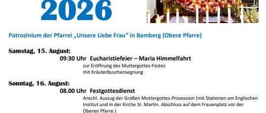 Muttergottesfest 2026