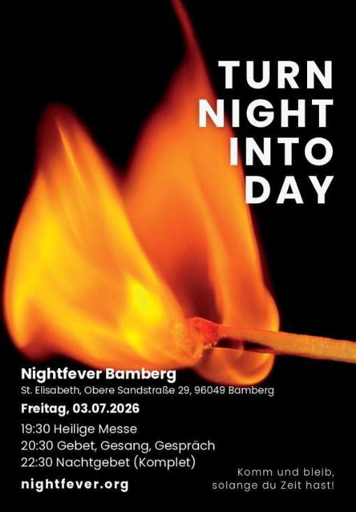 Einladung zu Nightfever im Juli in St. Elisabeth