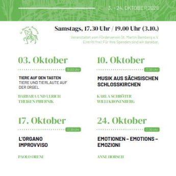 Orgelherbst in St. Martin 2026