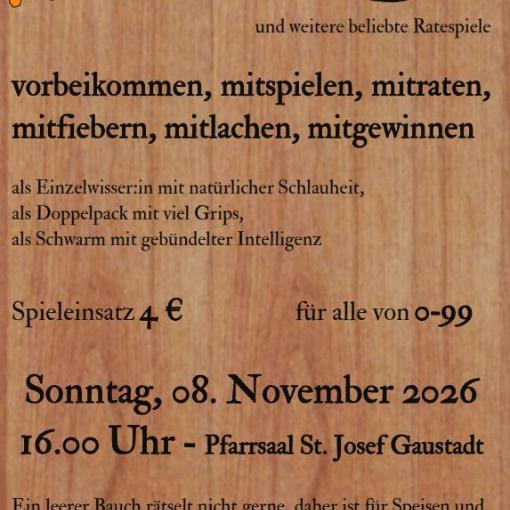 Pfarrsaalquiz Gaustadt