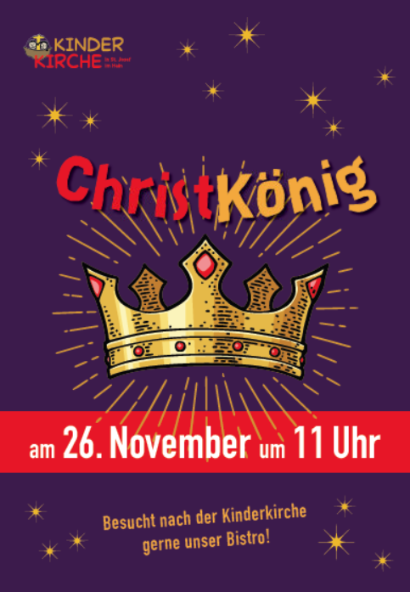 Das Plakat zur Kinderkirche am 26. November 2023