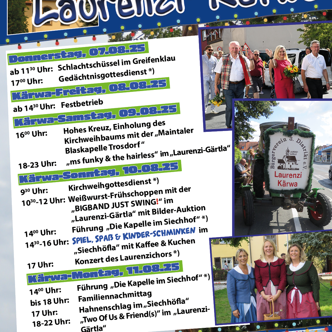 Herzliche Einladung zur Laurenzikirchweih
