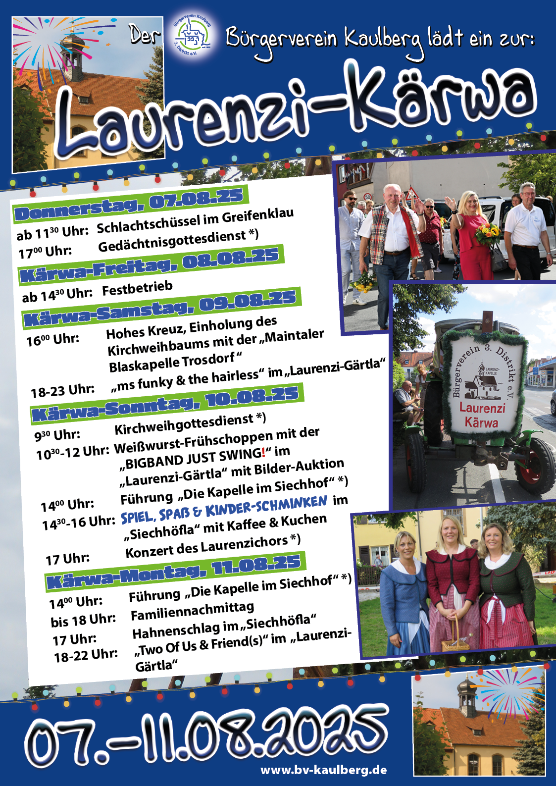 Herzliche Einladung zur Laurenzikirchweih