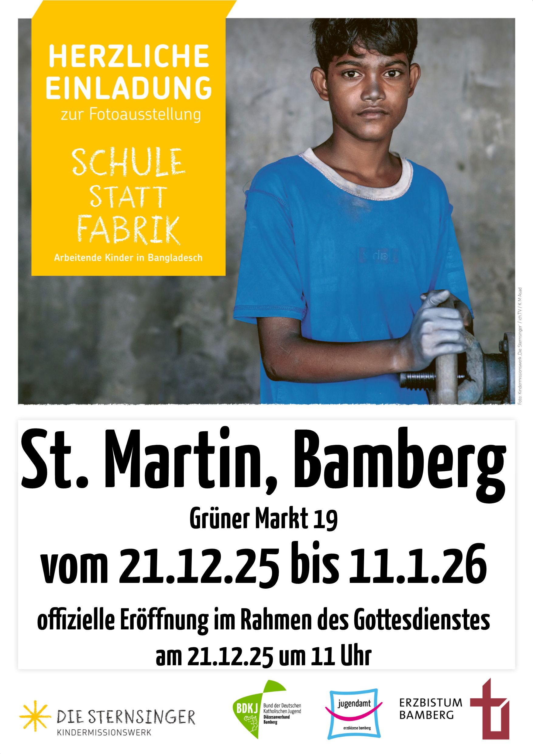 Fotoausstellung 'Schule statt Fabrik'
