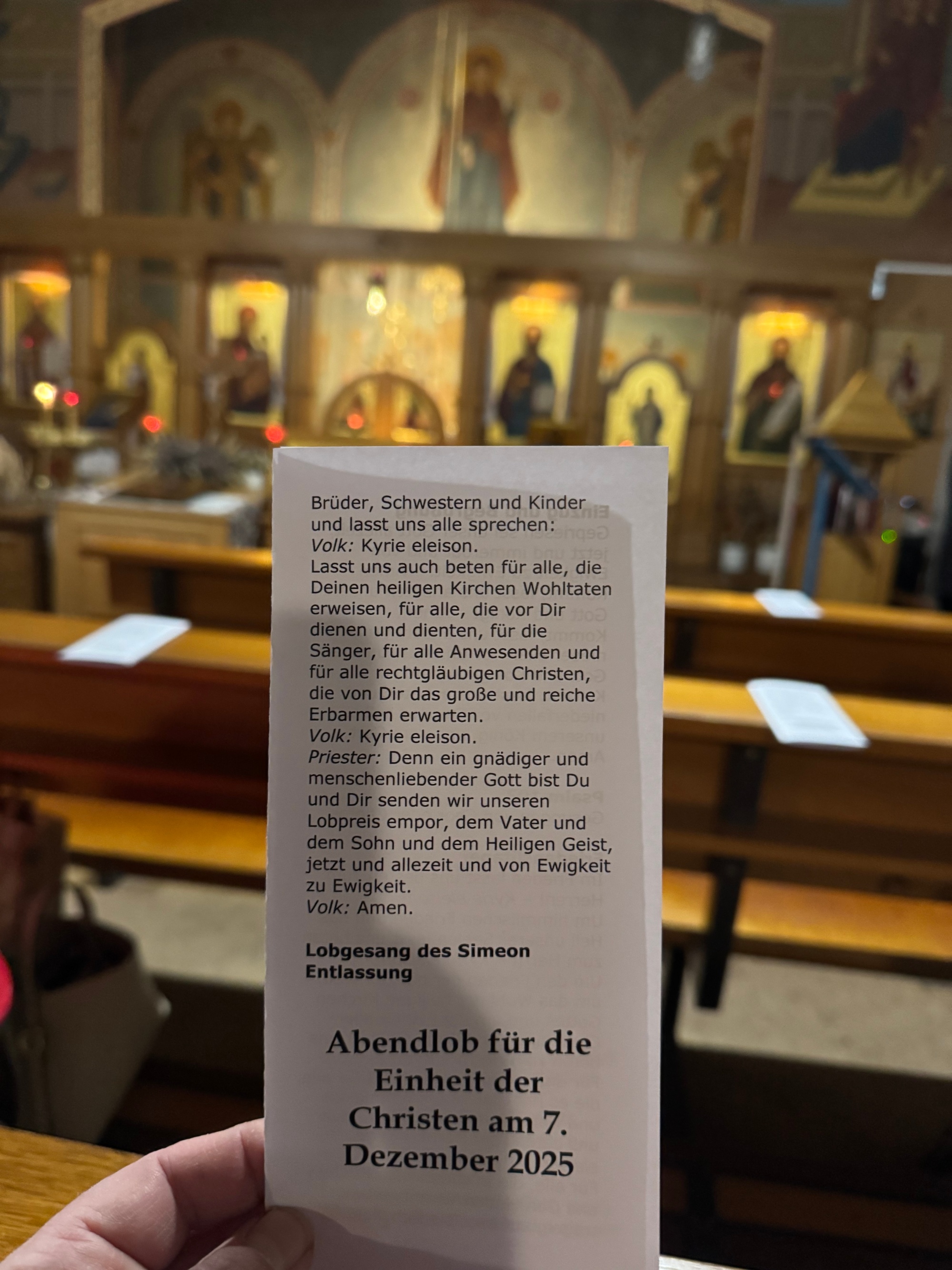 Ökumenisches Abendlob 2025