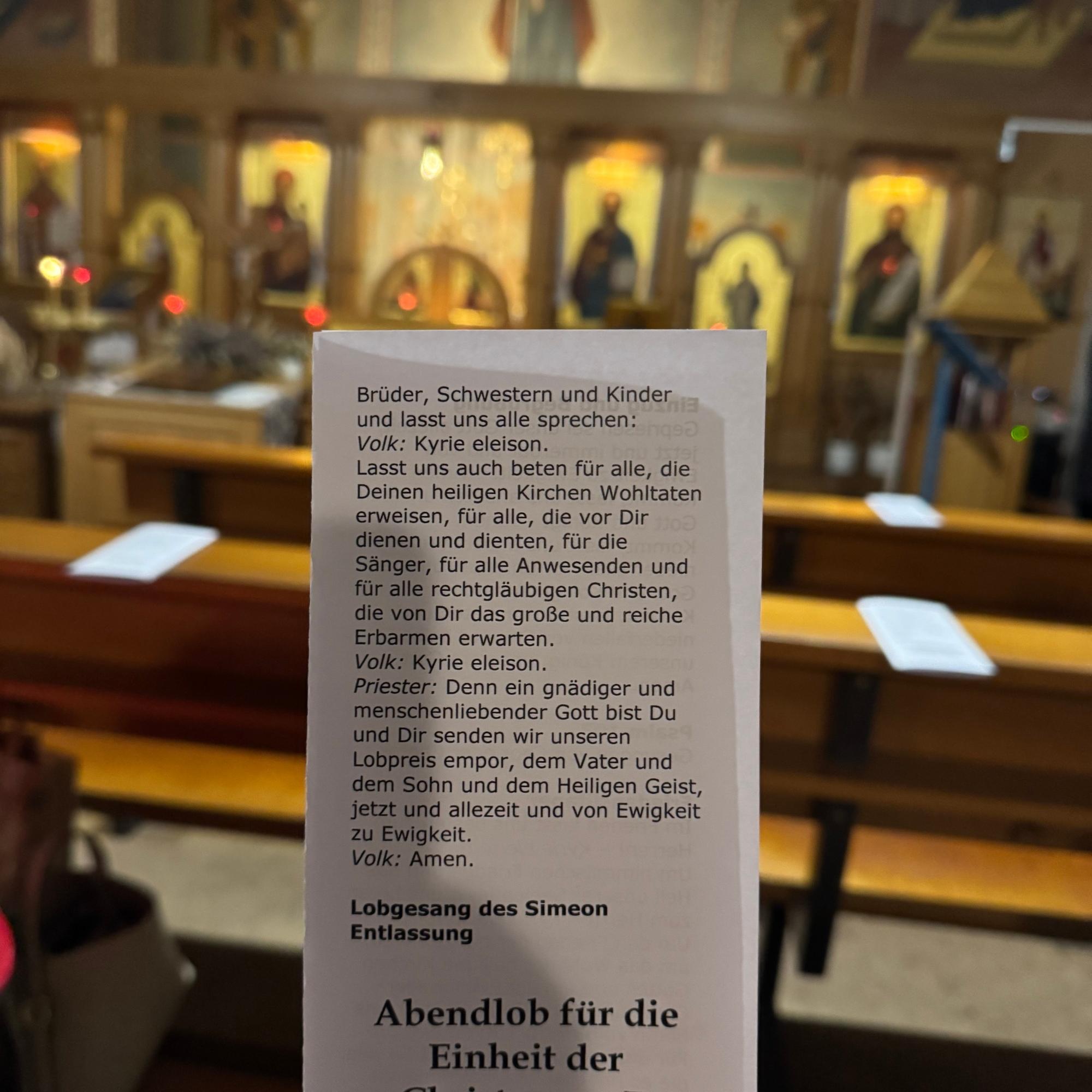 Ökumenisches Abendlob 2025