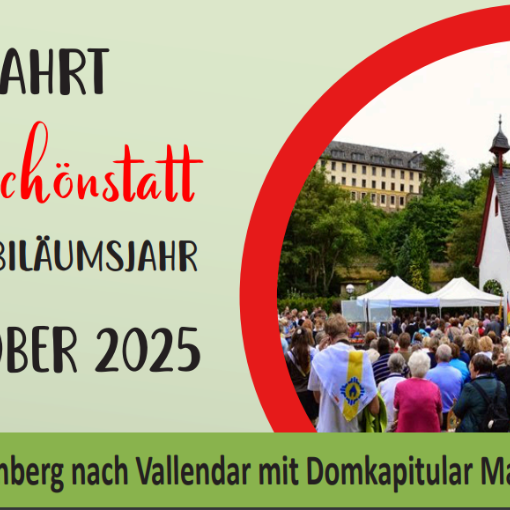 Herzliche Einladung zur Buswallfahrt nach Schönstatt
