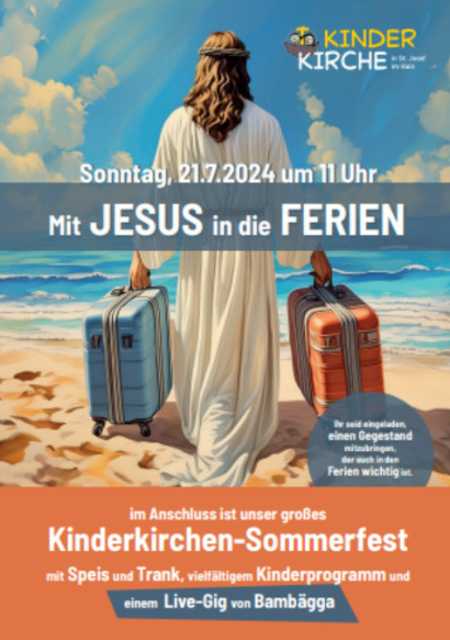 Das Plakat zur Kinderkirche am 21.07.2024