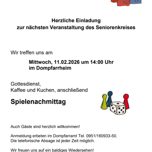 Plakat des Seniorenkreises