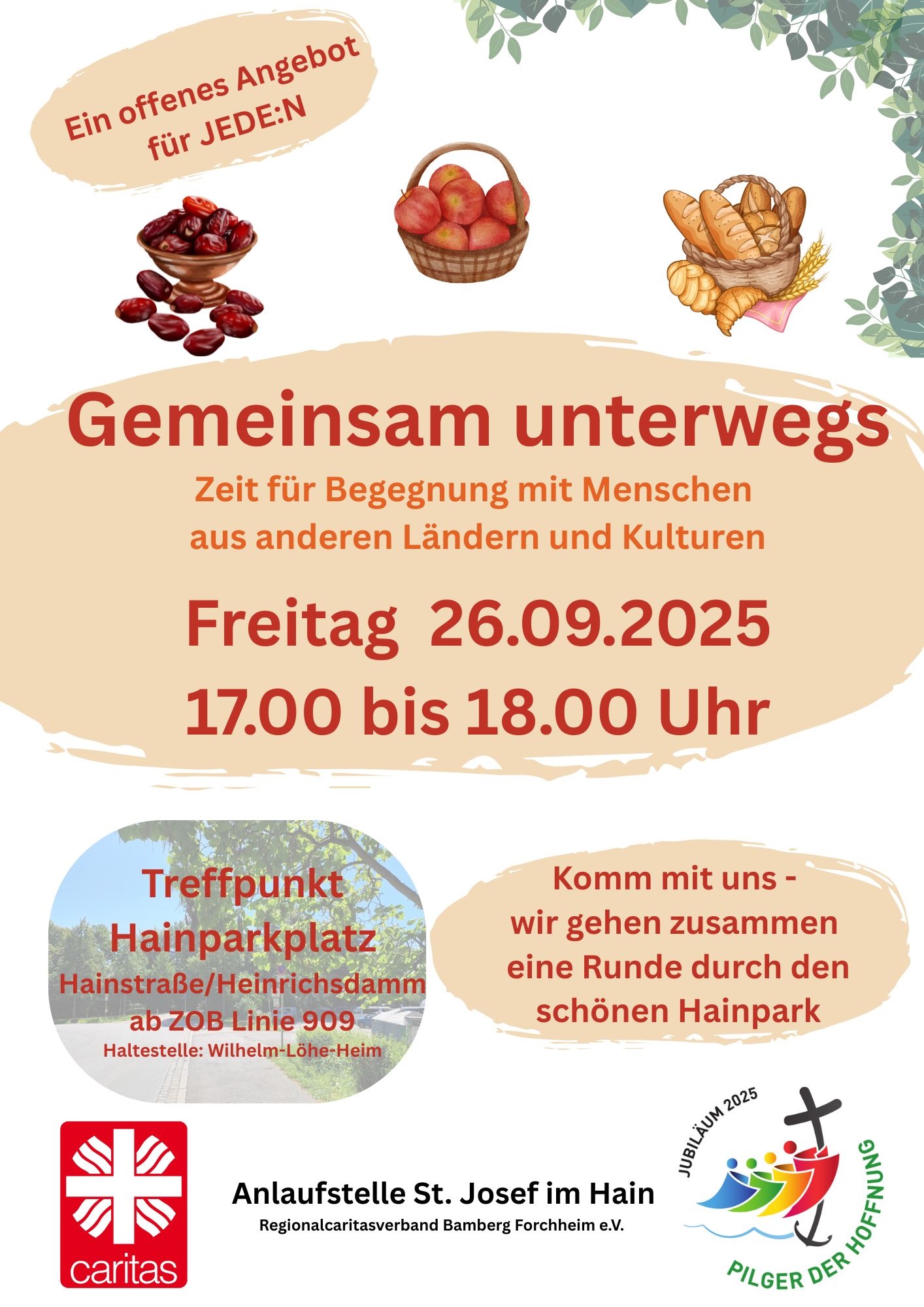 Herzliche Einladung zum Spaziergang im Hain