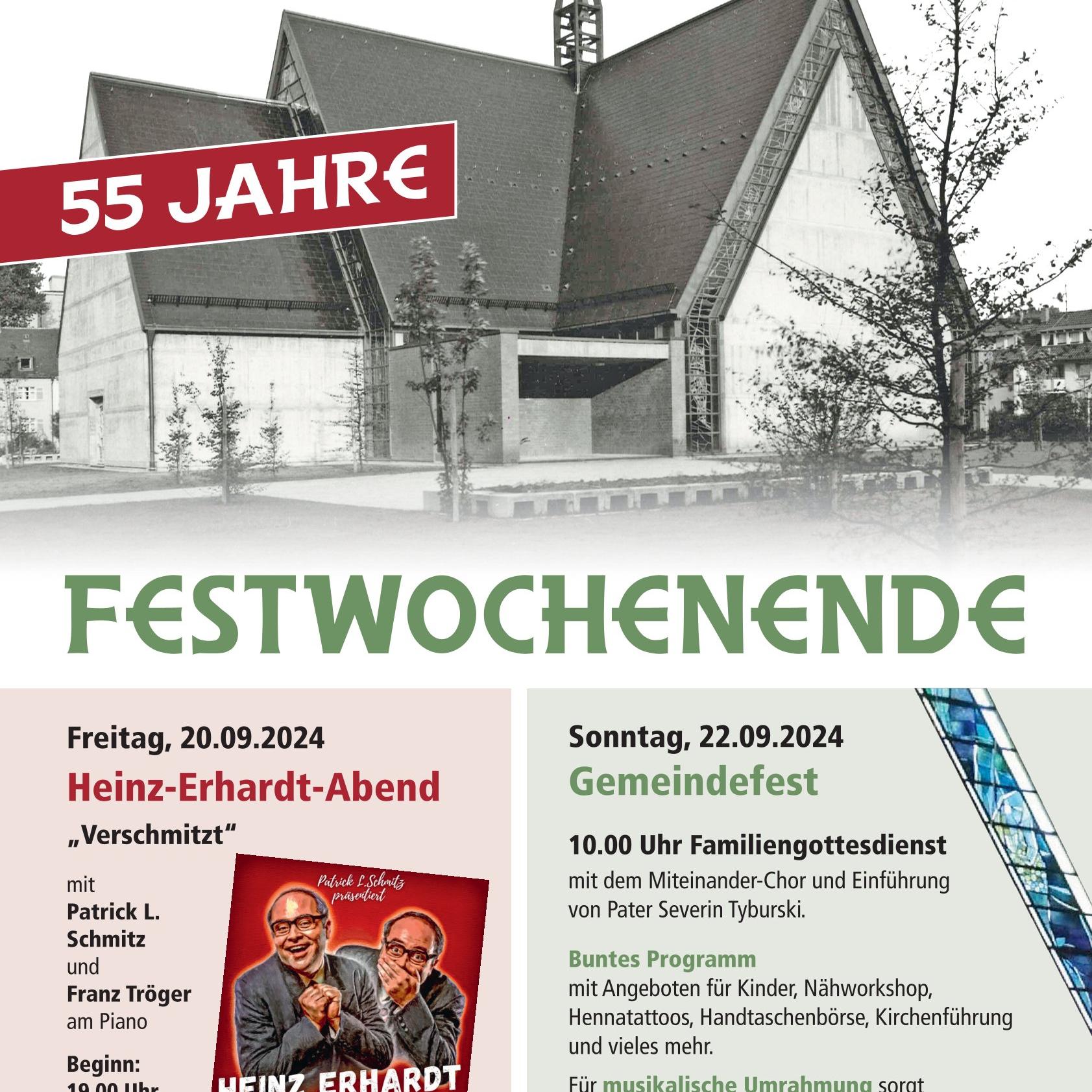 Herzliche Einladung zum Festwochenende nach St. Josef im Hain