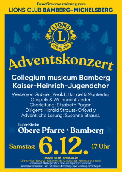 Plakat Adventskonzert LionsClub 2025