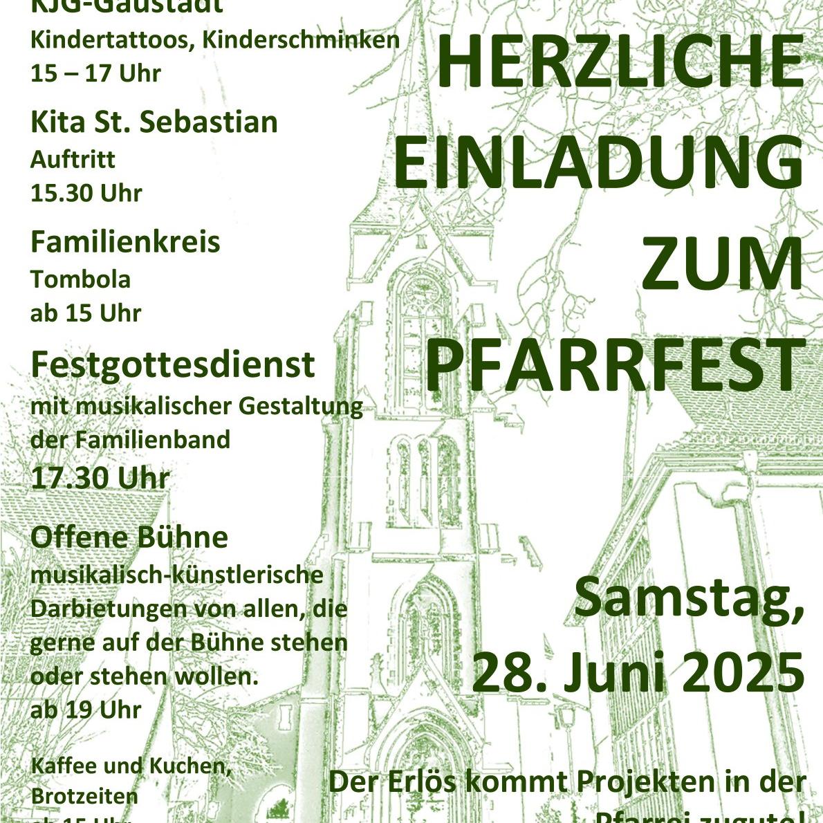 Herzliche Einladung zum Pfarrfest in St. Josef Gaustadt